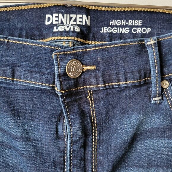 EUC DENIZEN FROM LEVIS HI RISE CUFFED JEGGING CROP SIZE 33 WAIST / 12 - Picture 4 of 16